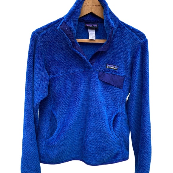 Patagonia Retool Snap-T fleece long sleeve pullover blue Small - Picture 1 of 13
